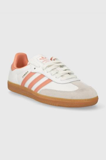 Кожаные кроссовки adidas Originals SAMBA OG цвет белый Кожаные кроссовки adidas Originals SAMBA OG цвет белый