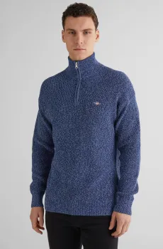 Мужская синяя кофта TWISTED YARN HZ Синий L Gant 8030177