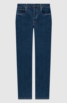 Синие джинсы с логотип патч