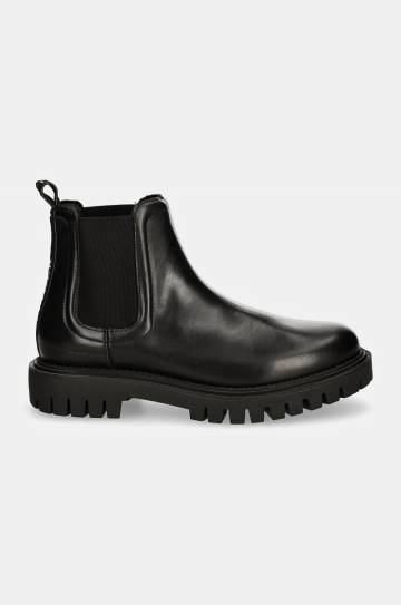 Кожаные полусапоги Tommy Hilfiger CASUAL HILFIGER CHUNKY LTH CHELS мужские цвет чёрный FM0FM05197 Кожаные полусапоги Tommy Hilfiger CASUAL HILFIGER CHUNKY LTH CHELS мужские цвет чёрный FM0FM05197