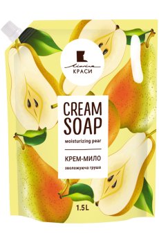Крем-мыло Лінія краси Cream Soap Увлажняющая груша, 1.5 л