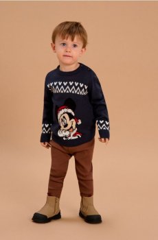 Джемпер Mickey Mouse - синьо-зелений