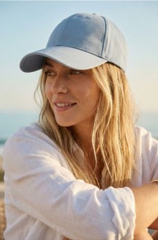 Бавовняна бейсболка - блакитний