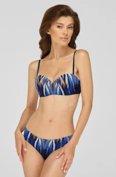 Женский темно-синий лиф от купальника с узором Синий 36D MARC&ANDRE L2116-Y-992