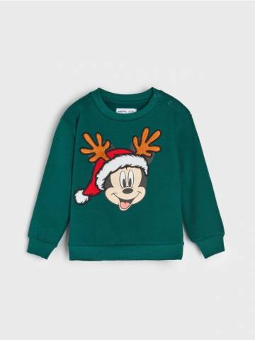 Світшот crewneck Mickey Mouse - синьо-зелений Світшот crewneck Mickey Mouse - синьо-зелений