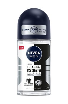 Антиперспирант NIVEA MEN 72H Черное и белое невидимый: классический, 50 мл