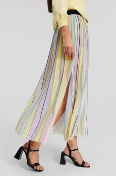 Женская плиссированная юбка STRIPE PLEATED SKIRT Разноцветный 38 Karl Lagerfeld 241W1202