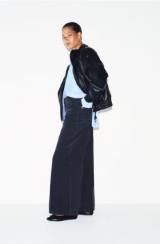 Reserved - Джинси wide leg soft - чорний - 291KS-99J