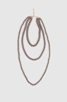 Коричневые многослойные бусы