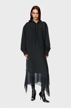 Женское черное платье D-ROLLERLONG ABITO Черный S Diesel A12078 0JMAA