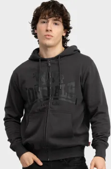 Мужское темно-серое худи KRAFTY Серый S Lonsdale 113096