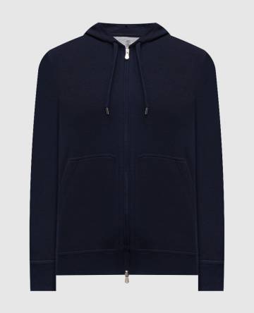 Синяя спортивная куртка с кашемиром