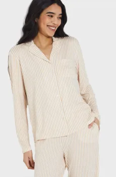 Женская рубашка в полоску HABY Разноцветный S Etam 6545888