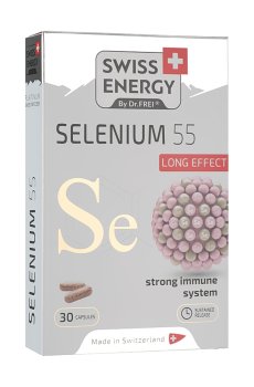 Селен Swiss Energy Selenium 55 мкг поддержка иммунной системы, 30 капсул