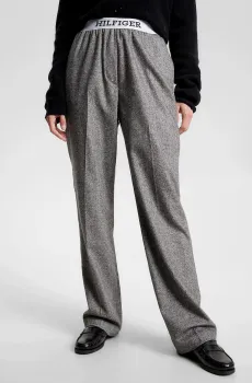 Женские серые брюки STRAIGHT WO BLEND PULL ON Серый S Tommy Hilfiger WW0WW40436