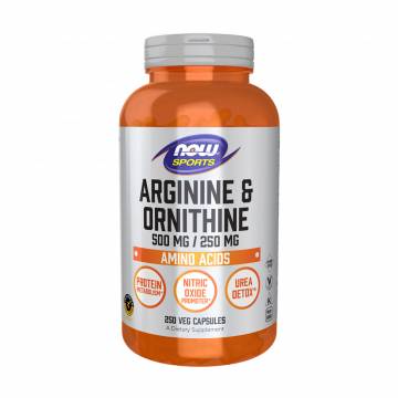 Аргінін та орнітин NOW foods Arginine & Ornithine 500 мг/250 мг, 250 капсул Аргінін та орнітин NOW foods Arginine & Ornithine 500 мг/250 мг, 250 капсул