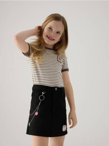 Reserved - GIRLS` SKIRT & CHAIN - чорний - 386DA-99X Reserved - GIRLS` SKIRT & CHAIN - чорний - 386DA-99X
