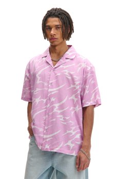 Cropp - Сорочка з суцільним принтом - пильно-рожевий