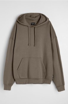 Кофта з капюшоном з домішкою бавовни - кавовий