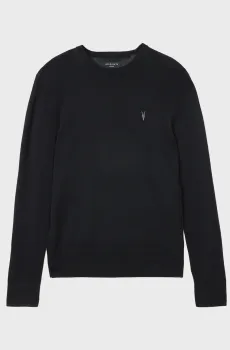 Мужской черный шерстяной джемпер MODE MERINO Черный XXL AllSaints M002KZ