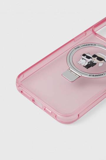 Чехол на телефон Karl Lagerfeld iPhone 15 Pro Max 6.7 цвет розовый Чехол на телефон Karl Lagerfeld iPhone 15 Pro Max 6.7 цвет розовый