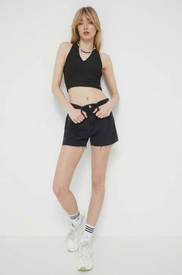 Топ Tommy Jeans женский цвет чёрный Топ Tommy Jeans женский цвет чёрный