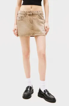 Женская бежевая джинсовая юбка MICRO MINI Бежевый 27 Tommy Jeans DW0DW20134