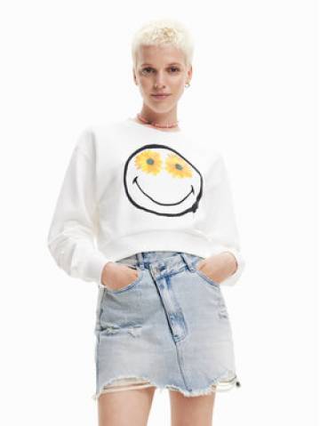 Desigual Світшот 23SWSK44 Écru Regular Fit Desigual Світшот 23SWSK44 Écru Regular Fit