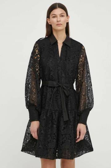 Платье Bruuns Bazaar AmbrosiaBBAvril dress цвет чёрный mini расклешённое BBW3835 Платье Bruuns Bazaar AmbrosiaBBAvril dress цвет чёрный mini расклешённое BBW3835
