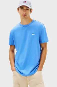 Мужская голубая футболка BADGE Голубой M Tommy Jeans DM0DM22667