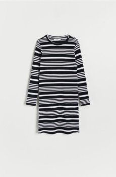 Reserved - Смугаста сукня - чорний - 597BF-99X