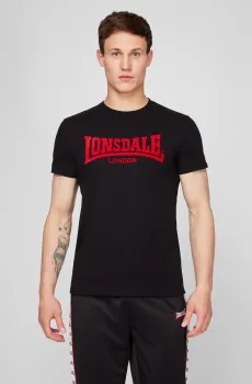 Мужская черная футболка Черный XXL Lonsdale 117018