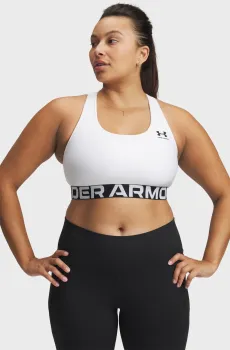 Женский белый топ UA HG Mid Branded Белый XL Under Armour 1383544-100