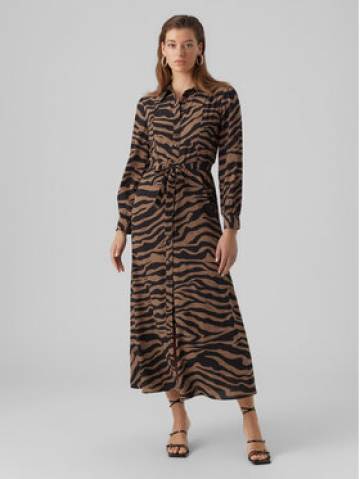 Vero Moda Сукня-сорочка 10294989 Коричневий Regular Fit Vero Moda Сукня-сорочка 10294989 Коричневий Regular Fit