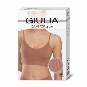 Бесшовный топ женский Giulia Cami Top Grain на тонких бретелях, Mokko, размер L/XL Бесшовный топ женский Giulia Cami Top Grain на тонких бретелях, Mokko, размер L/XL