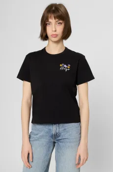 Женская черная футболка Черный L HUGO 50555813;001