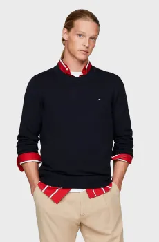 Мужской темно-синий джемпер CHAIN RIDGE STRUCTURE Синий S Tommy Hilfiger MW0MW33511