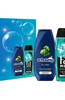 Уценка! Набор Schauma Men (шампунь для волос, 250 мл + гель для душа, 250 мл)