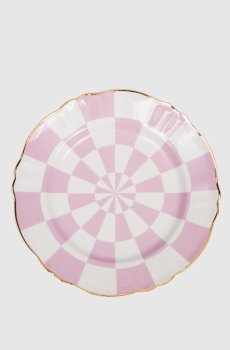 Белая обеденная фарфоровая тарелка Destino