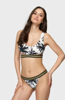 Женский белый лиф от купальника с узором Белый 36 MARC&ANDRE L2320-Y-272