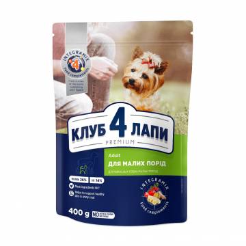 Сухой корм для собак Club 4 Paws Premium для малых пород, 400 г Сухой корм для собак Club 4 Paws Premium для малых пород, 400 г