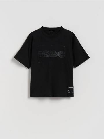 Reserved - Футболка великого розміру - чорний - 038FH-99X