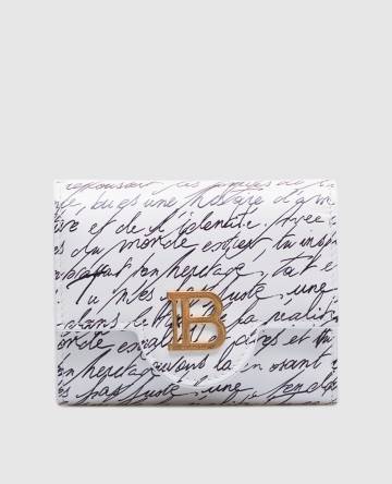 Белый кожаный портмоне B-Buzz с принтом Love Letter Белый кожаный портмоне B-Buzz с принтом Love Letter