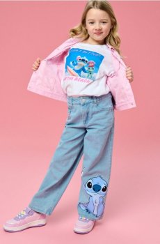 Джинси wide leg Lilo & Stitch - синій