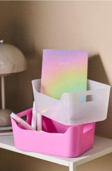 Коробка для зберігання з ручками - clear