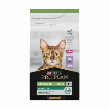 Сухой корм для взрослых стерилизованных кошек Pro Plan Sterilised Adult 1+ Renal Plus с индейкой, 1.5 кг Сухой корм для взрослых стерилизованных кошек Pro Plan Sterilised Adult 1+ Renal Plus с индейкой, 1.5 кг