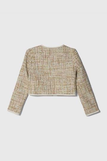 Детская куртка с примесью шерсти Guess цвет бежевый