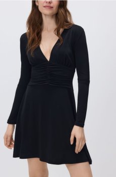 Reserved - Сукня зі збірками - чорний - 483KL-99X