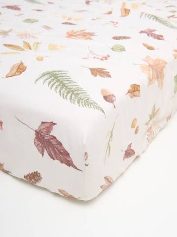 Простирадло з гумкою - кремовий