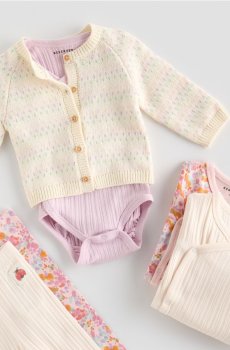 Reserved - Кардиган з візерунками - кремовий - 720IM-01X